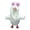 Rabbit, variant on YIFAEUX Desk Goose Outfit Plush Animal Hoodie Cow Rabbit Shark Costume Desktop Goose Clothes for 7 Inches Desk Goose Figurines