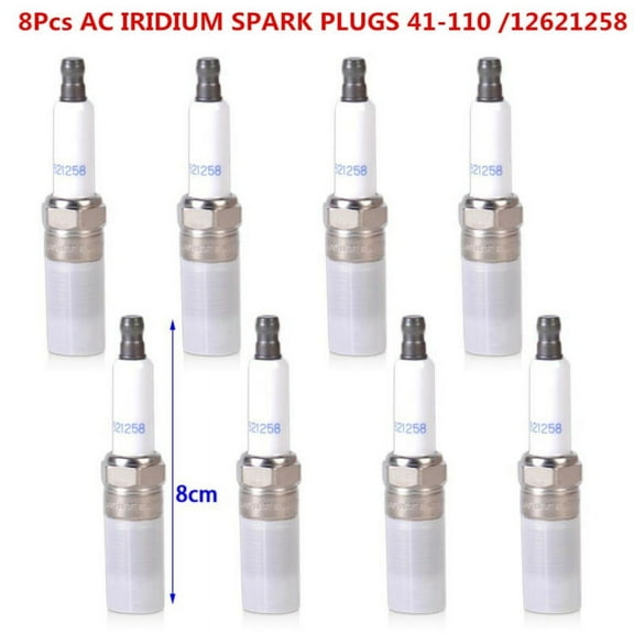 8Pcs AC IRIDIUM SPARK PLUGS 41-110 /12621258 For CHEVROLET BUICK GMC HUMMER SAAB
