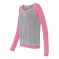 thumbnail image 2 of J America Women's Zen Contrast Crew, 2 of 3