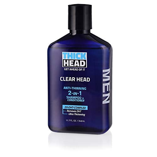 Thick Head Clear Head Anti-Thinning 2 in 1 Shampoo and Conditioner for Men  For Thicker Fuller Hair  oz 
