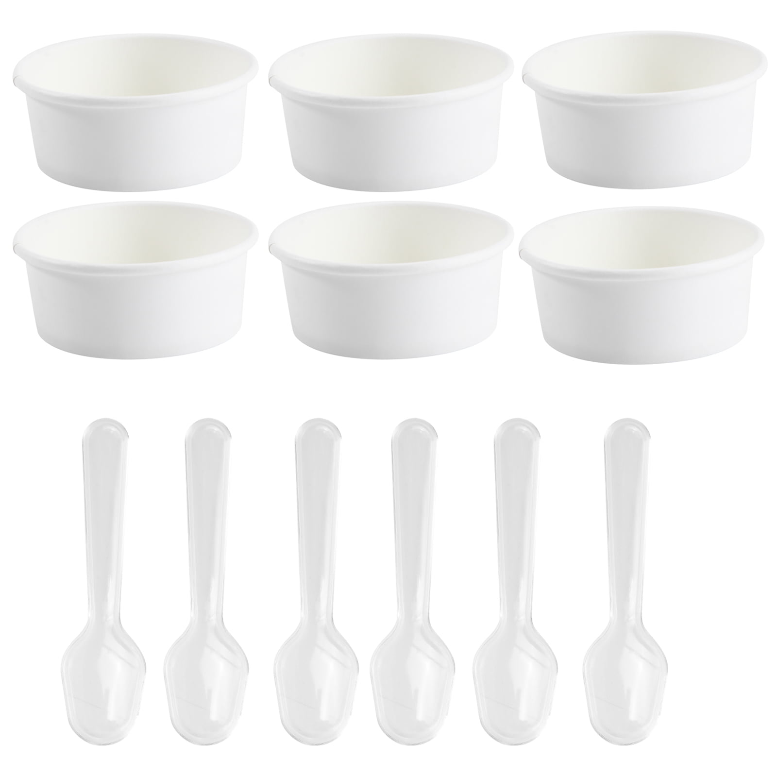 HEMOTON 50 Sets Disposable Ice Cream Cup 40ml Pudding Jelly Paper