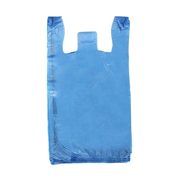 SSWBasics Plastic Shopping Bags - (Blue T-Shirt Bags 11 ½” x 6" x 21") - Case of 1000 - Durable Plastic Grocery Bags for Takeout  Grocery  Convenience Stores  Thrift Shops  Boutiques  and Restaurants