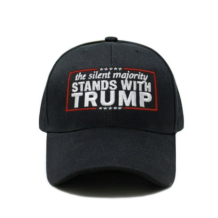 The Silent Majority Stands with Trump Campaign Rally Embroidered US Trump MAGA Hat Baseball Trucker Cap