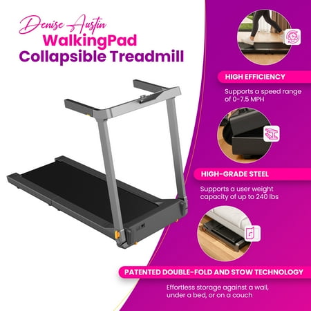 Denise Austin WalkingPad Collapsible Treadmill - Gray