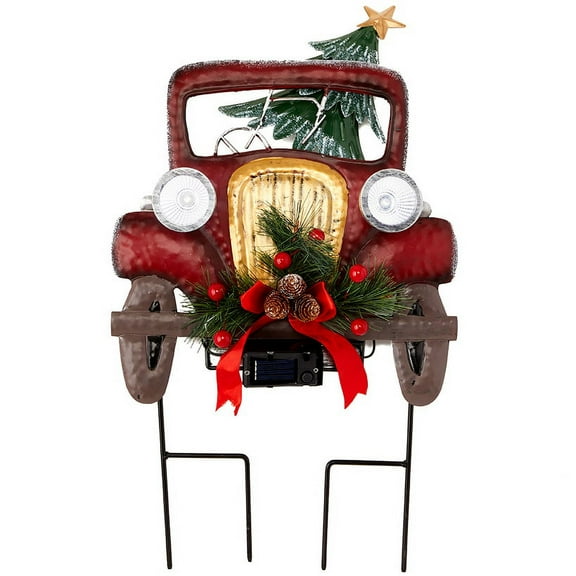 Solar Red Truck Stake