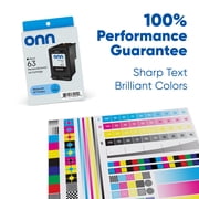 onn HP 63 Black Printer Ink Cartridge, (Remanufactured)
