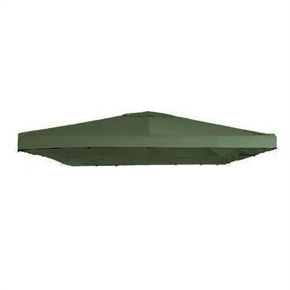 Garden Winds Universal Single-Tiered Replacement Gazebo Canopy Top, Green, RipLock 350