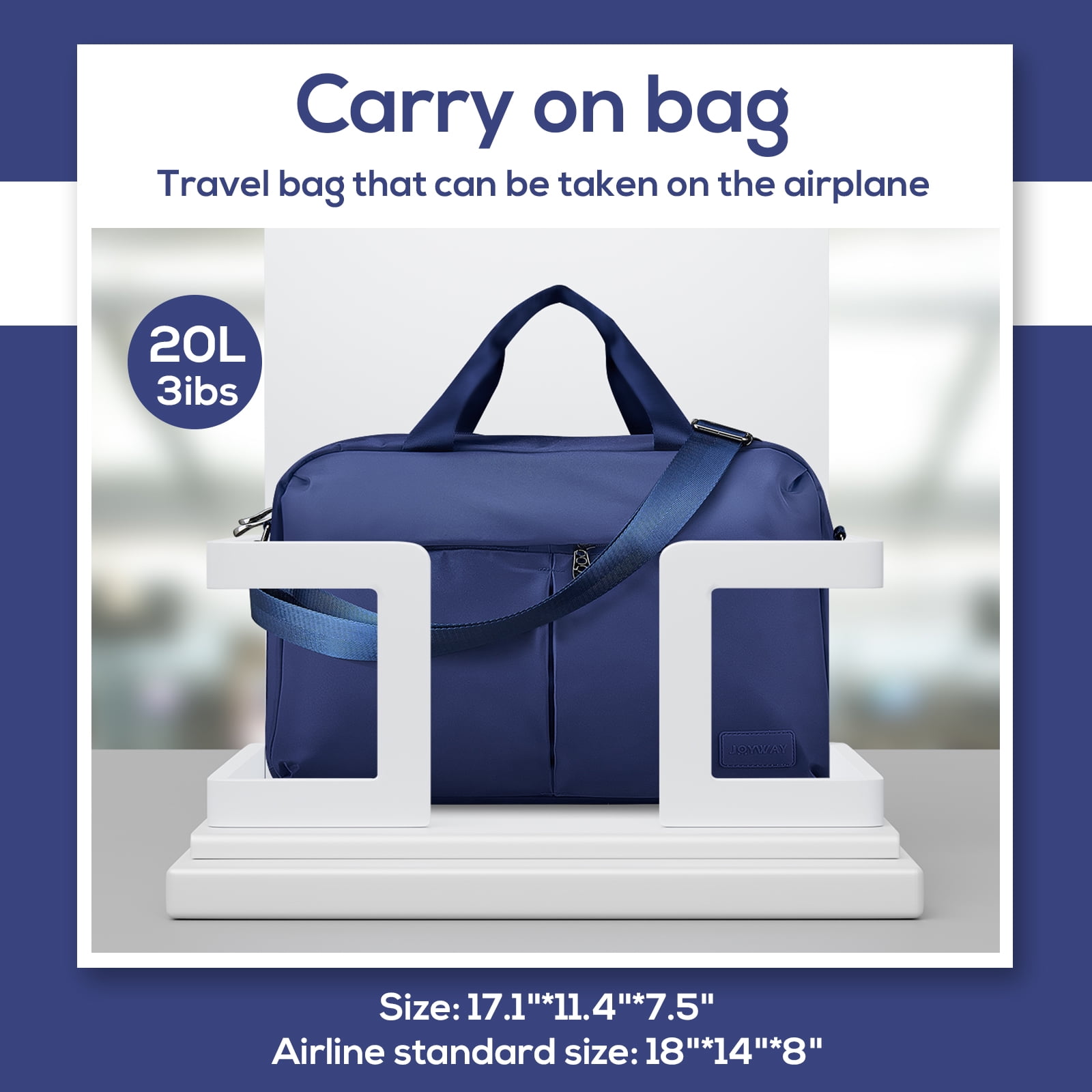 Joyway Travel Duffel Bag with Laptop Compartment, 15.6" Carry-On Bag, Sports Gym Bag with Shoulder Strap, Weekend Travel Bag