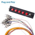 thumbnail image 4 of Yazoeia 2-Pack FC/UPC Fiber Optic Pigtail, 1.5m 12 Strand SingleMode 9/125 Fiber Pigtail, 12 Color-Coded Fiber Patch Cords for Engineering Network Fiber Access CJC912-155619, 4 of 7