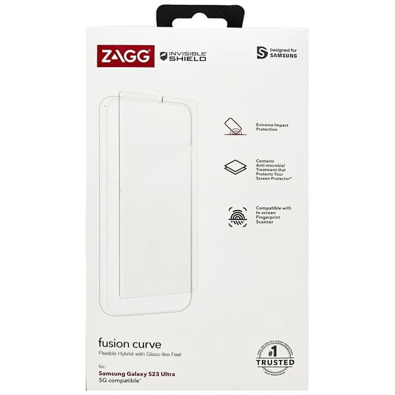 Zagg InvisibleShield Fusion Curve Screen Film Protector for Samsung Galaxy S23 Ultra