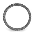 thumbnail image 2 of 925 Sterling Silver Stackable Expressions Black-plated Twisted Ring Size: 7; for Adults and Teens; for Women and Men, 2 of 5