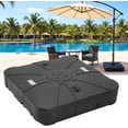 thumbnail image 1 of Base de Parasol Déporté Robuste Encastrée dans le Sol, Support de Parasol de Patio Remplissable avec Roues, Capacité de 290 Lb pour Parasols Décentrés et à Feuilles Violettes, 1 of 7