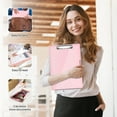 thumbnail image 4 of AGCAN Clipboard with Storage Case, Heavy Duty Foldable Clip Boards 8.5x11, Clearview Dry Erase Nursing Clipboard, School Office Supplies, Pink, 4 of 9