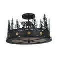 thumbnail image 3 of Meyda Tiffany 134785 16" W Northwoods Bear At Dusk Flush Mount Ceiling Fixture - Orange, 3 of 4