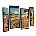 thumbnail image 2 of ArtWall Katsushika Hokusai "Tea Plantation in Suruga Province" 4-Piece Floater Framed Canvas Staggered Set, 2 of 2