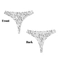 thumbnail image 3 of Balery Black White Music Tangas de Algodón para Mujer con Estampado – Ropa Interior Sexy, Transpirable, G-string-3X-Large, 3 of 6