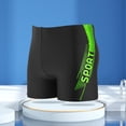 thumbnail image 7 of Men's swimming trunks beach shorts swim boxer trunks with drawstring lined, 7 of 7