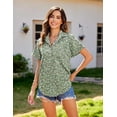 thumbnail image 3 of Zeagoo Women's Linen Blouse Short Sleeve Button Down Shirts 100% Cotton Collared Summer Short Sleeve Blouses Tops, 3 of 6