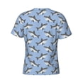 thumbnail image 6 of Vsdgher Party Shark Cute Print Men's Dry Fit Mesh Athletic Shirts Moisture Wicking Tennis T-Shirt Tops, 6 of 9