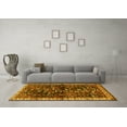 thumbnail image 3 of Ahgly Company Machine Washable Indoor Rectangle Persian Yellow Traditional Area Rugs, 5' x 7', 3 of 4