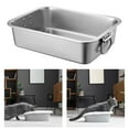 thumbnail image 6 of perfeclan Rustproof Cat Litter Case with Carry Handle Rabbit Kitten Toilet Sturdy Rounded Corners Scratchproof Top Open Kitten Potty Pan 45cmx35cmx10cm, 6 of 9