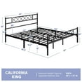 thumbnail image 5 of Topeakmart California King Metal Bed Frame with Crisscross Headboard & Footboard, Black, 5 of 9