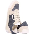 thumbnail image 4 of Guess Strave Men's Lace Up 4G Logo Print Leather Blend Trainers In Grey Size 8.5, 4 of 6