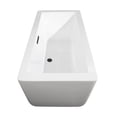 thumbnail image 3 of Laura 59 Inch Freestanding Bathtub in White with Matte Black Drain and Overflow Trim, 3 of 4
