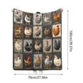 thumbnail image 3 of Cute Chicken Printed Blanket Soft Fuzzy Flannel Plush Throw Blanket for Couch,Sofa and Bed Decorative Blankets Funny Colorful Rooster Swaddle adult adults Blanket All Season, 3 of 9