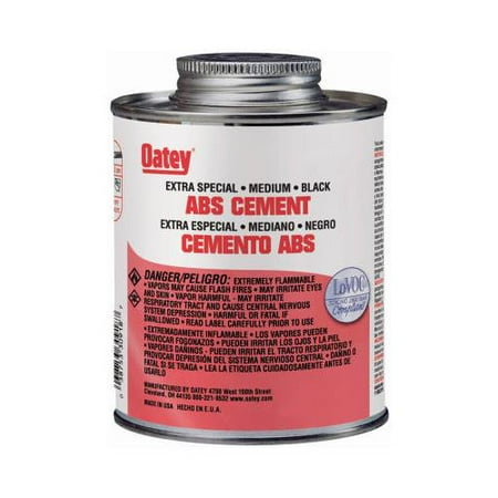 Abs Plastic Cement - Oatey 30917 8-oz. Black ABS Pipe Cement