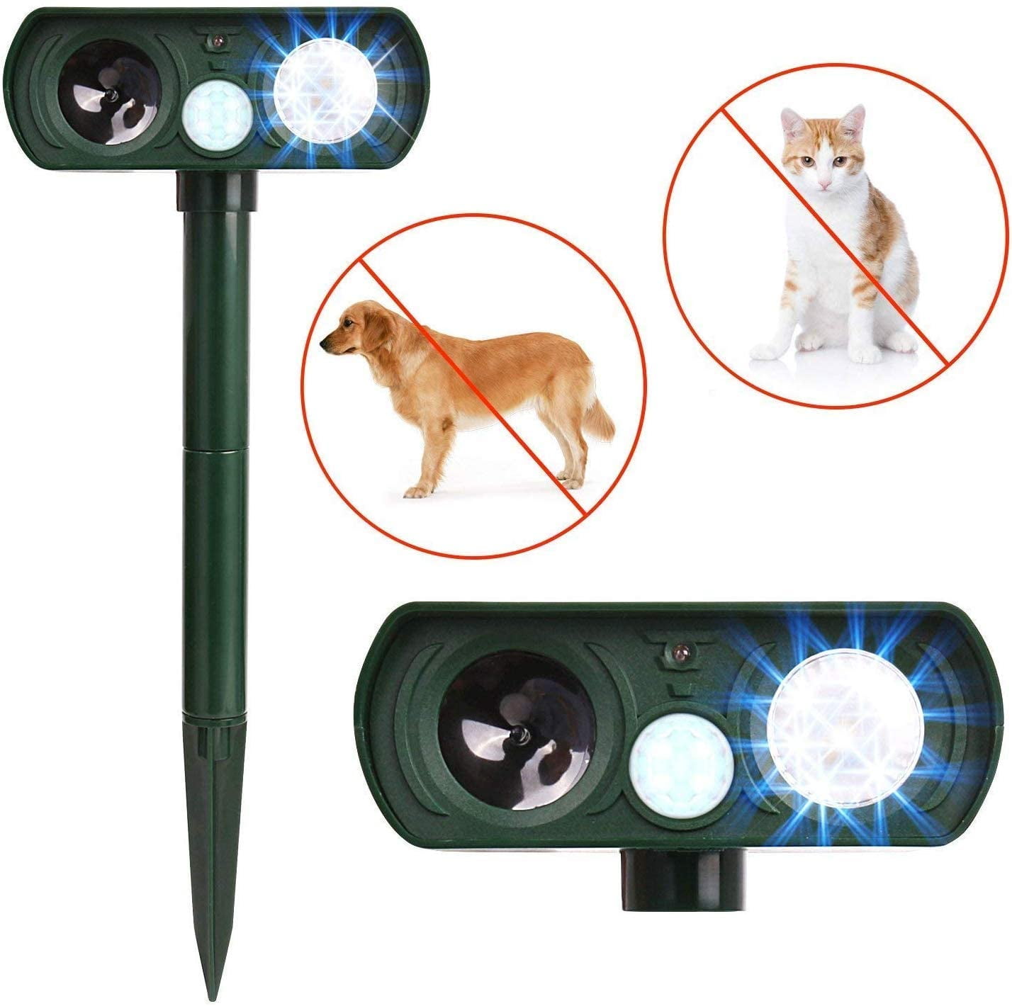 Dog Cat Repellent, Ultrasonic Animal Repellent with Motion Sensor and