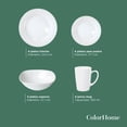 thumbnail image 4 of Vajilla Opal ColorHome 16 Pzas Redonda 4 Personas Moderna Elegante Blanco, 4 of 7