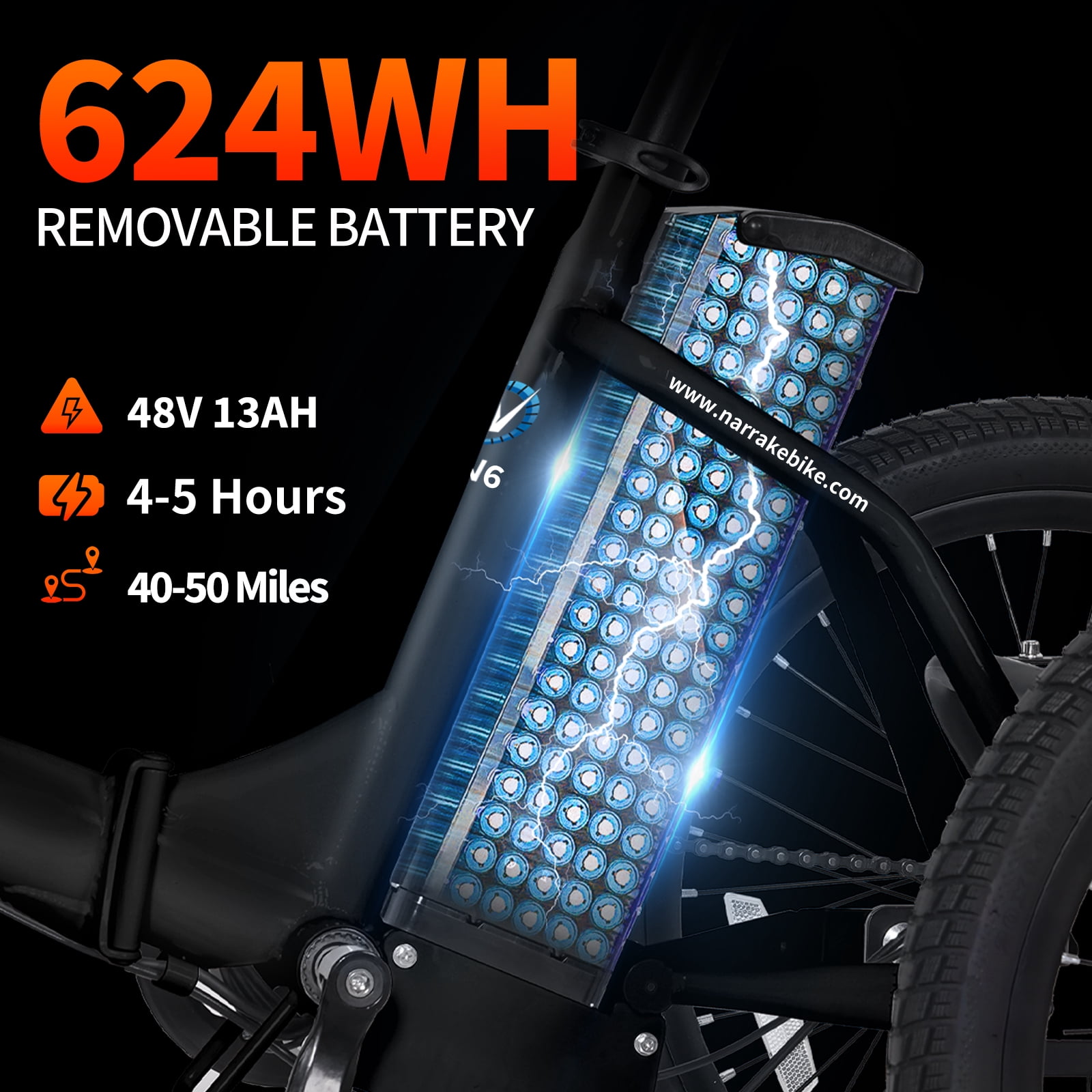Narrak Electric Tricycle for Adults, Fat Tire Folding Electric Trike, 3 Wheels Electric Bicycle Bikes, Peak 1100W Step-Thru Etrike with 624WH Removable Battery and Large Basket for Women Men