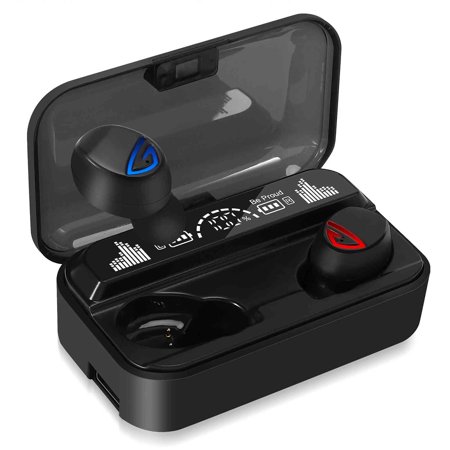 UrbanX Bluetooth Wireless Earbuds – 35H Play time, IPX8 Water Resistant, One-Step Pairing, Emergency Power Bank, LED Display, Ergonomic Design - for Oppo Reno4 Lite, Supports iOS, Android & Windows