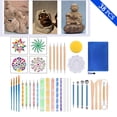 thumbnail image 1 of Brushes Painting Pen Pattern Tools Stone Stencil Drawing Art Set Kit Dotting Education, 1 of 7