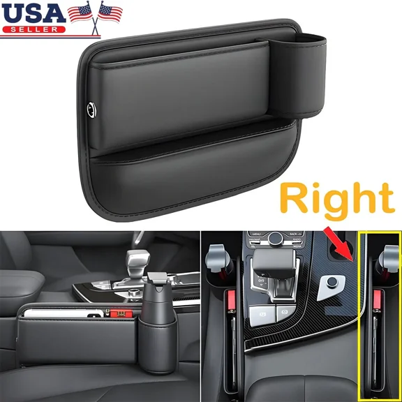 Right Side Car Accessory Seat Gap Filler Phone Holder Storage Box Organizer Bag