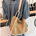 thumbnail image 3 of LHSHID Women Straw Bags Summer Rattan Hand-Woven Beach Large Tote Bag Fashion Handbag with PU Strap, 3 of 6