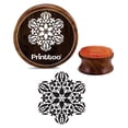 thumbnail image 1 of Printtoo Round Wooden Rubber Stamp Floral Mandala Pattern Crafting Stamps-4 Inch, 1 of 2