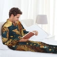 thumbnail image 6 of Pofeuu Leopard Reading Tarot Cards Print Men's Long Sleeve Pajama Set Pijamas Para Hombres Pijamas Para Hombres Mens Pajamas Set-XX-Large, 6 of 7