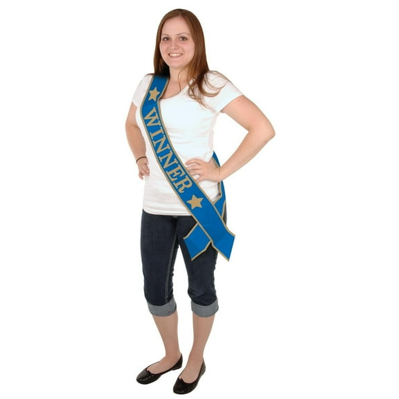 6 Pack Beistle Winner Party Satin Sash