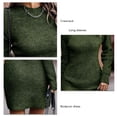 thumbnail image 4 of Pure Color Knit Dress Stylish Sweater Dress Bodycon Breathable For Holiday Party For Women ANGGREK Ropa, 4 of 6