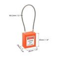thumbnail image 2 of Uxcell Lockout Tagout Locks with Key, Loto Locks Safety Padlock Keyed Different with Lockout Tag Style 2, Orange, 2 of 6