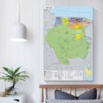 thumbnail image 5 of Suriname Map Posters Posters Art Print Wall Photo Paint Poster Hanging Picture Family Bedroom Decor Gift 12x18inch(30x45cm), 5 of 6