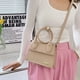 thumbnail image 2 of Bolso de mano de estilo europeo y americano con letras, tendencia combinable, bolso de hombro único retro con textura, bolso colgante para mujer, 2 of 6