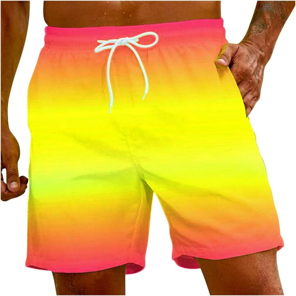 LMKIHUSA Mens Summer Shorts Zipper Pockets Hawaiian Beach Shorts Elastic Waist Drawstring Shorts Lightweight Surf Shorts Summer Casual 2025 Shorts with Pocket Multicolor,XXL