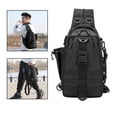 thumbnail image 3 of Bolso bandolera de gran capacidad Cola Mochila Molle Negro puro, 3 of 8