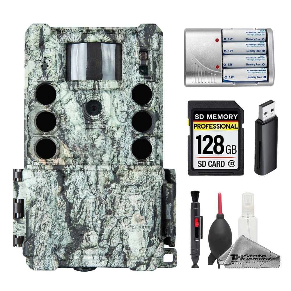 Bushnell Core S-4K No-Glow Trail Camera (Camo) + 64GB + Batteries