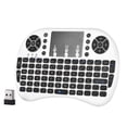 thumbnail image 1 of Amdohai Clavier Sans Fil Rétroéclairé 2,4 GHz Air Mouse Pavé Tactile Télécommande Portative Rétroéclairage pour Android TV BOX PC Téléviseur Intelligent Blanc, 1 of 9