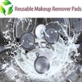 thumbnail image 3 of RAGUPEL Reusable Makeup Remover Pads 16 Pack Microfiber Cleansing Facial Rounds Wipes Face,Eyes,Lips Reusable Makeup Remover Cloths(3.15Inch), 3 of 7