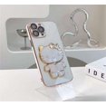 thumbnail image 1 of Funda de teléfono móvil de Tpu con espejo de maquillaje de gato 3d, Popular entre chicas, Hello Kitty, para Iphone 15, 14, 13, 12, 11 Pro Max, con soporte, 1 of 4